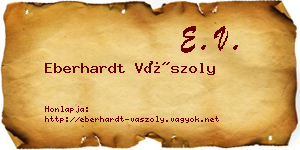 Eberhardt Vászoly névjegykártya